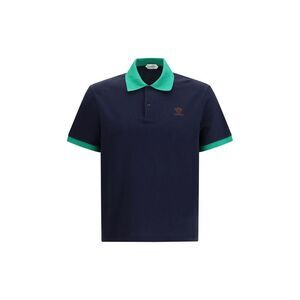 Versace Blue Cotton Polo Men's Shirt
